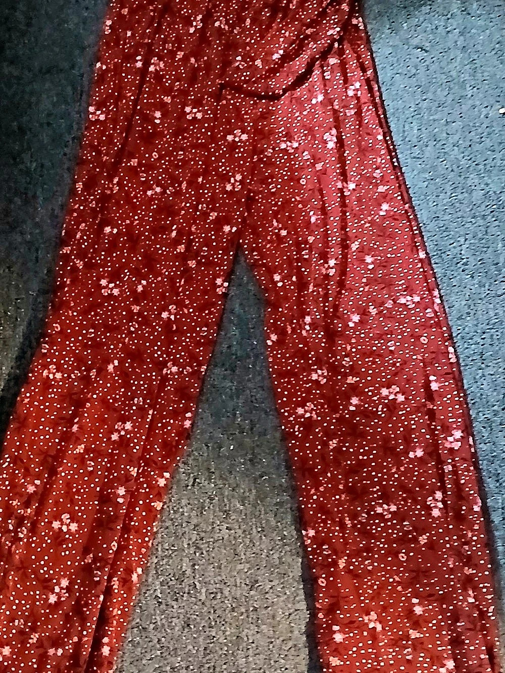 Floral Wide Leg Jump Suit in Red & Black Like New